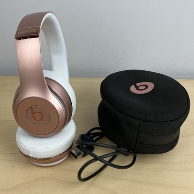 Beats by Dr. Dre Beats Solo3 Wireless On-Ear Headphones Rose Gold - Tested Work!
