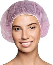 Pink Polypropylene Caps HAIR COVERS 21" (50 Pack)