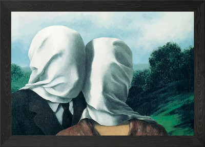 Rene Magritte Die Liebenden II Gerahmtes Wandbild Poster Leinwanddruck Bild