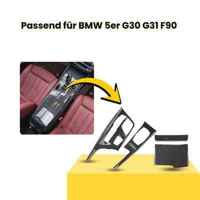 Carbon Mittelkonsole Blende Abdeckung passend für BMW 5er G30 G31 F90 2018 2022
