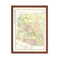 Old Map of Arizona 1915 - Vintage Arizona Art