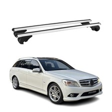 Dachtr&auml;ger f&uuml;r Mercedes C Klasse S204 T-Model 2007-2014 75kg Silber Alu 2x