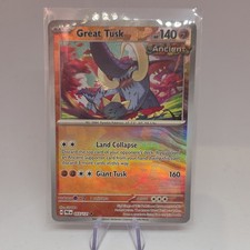 Pokemon TCG Great Tusk Prismatic Evolutions 55/131 Pokeball Holo Rare NM