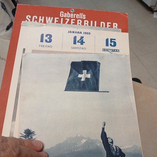 Vintage Jean Gaberell Wall Calendar 1933 Switzerland Photos Gaberell's complete 