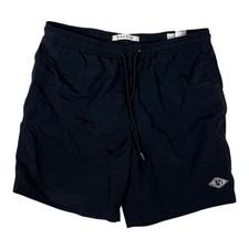 PacSun Swim Trunks Mens Medium Black Lined Elastic Waist Pockets Above Knee