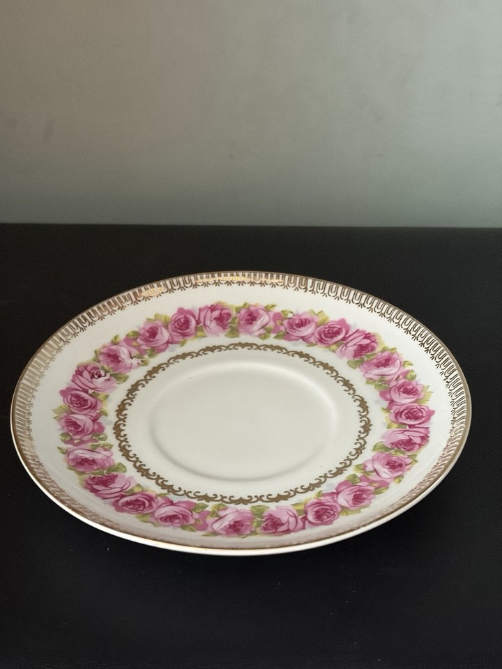 Vintage Pretty Swedish Cup & Saucer Rosebud Design Gold Trim - made in ...