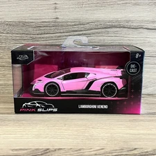 Jada Toys Pink Slips Lamborghini Veneno (Pink) 1:32 Die-Cast