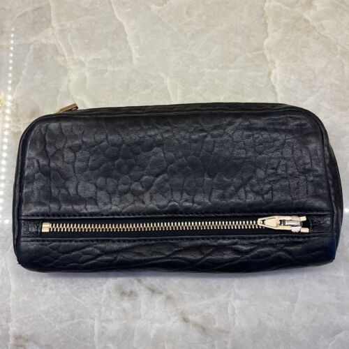 Alexander Wang Fumo continental wallet black With Rose Gold Hardware