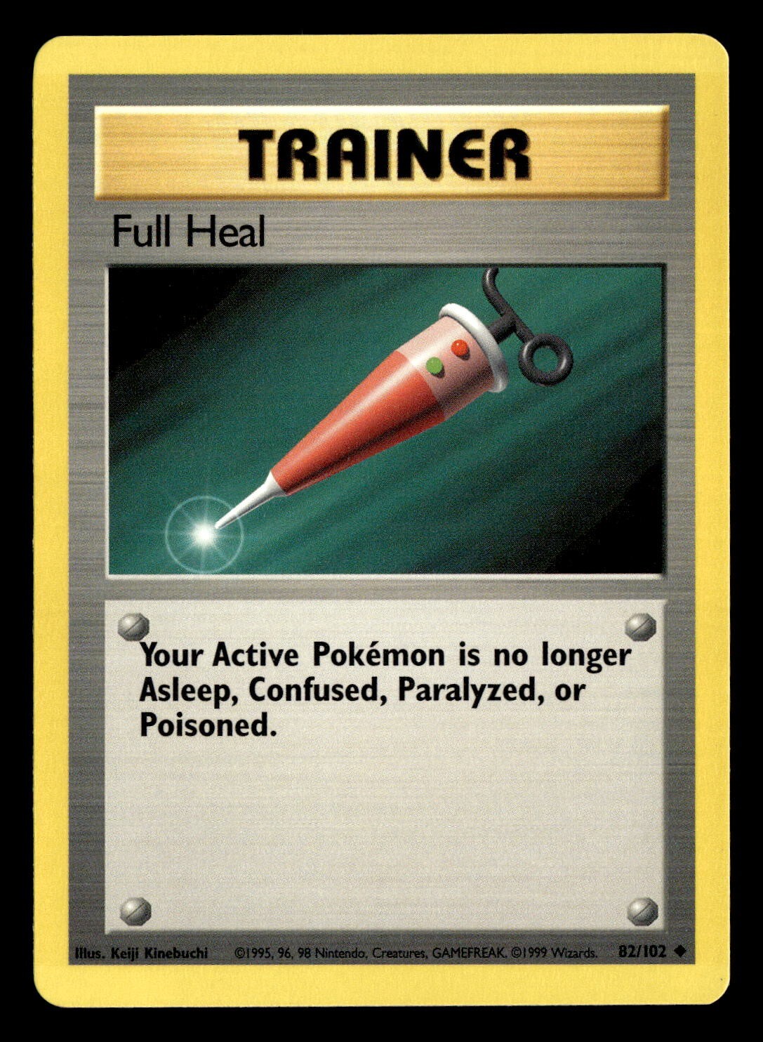 1999 Pokémon Base Set Unlimited FULL HEAL 82/102 LP