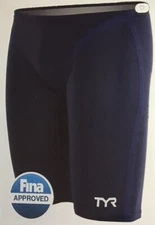 NWT TYR Tracer B-Series Men's 28 Jammer Tech Suit Competition Swimsuit Navy