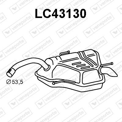 Silencieux arrière Lancia Lybra 1.8 16V anti-corrosion pour contrôle technique
