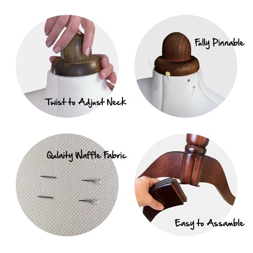 Mannequin Dressmakers Dummy Adjustable Dress Form UK Mannequins Size