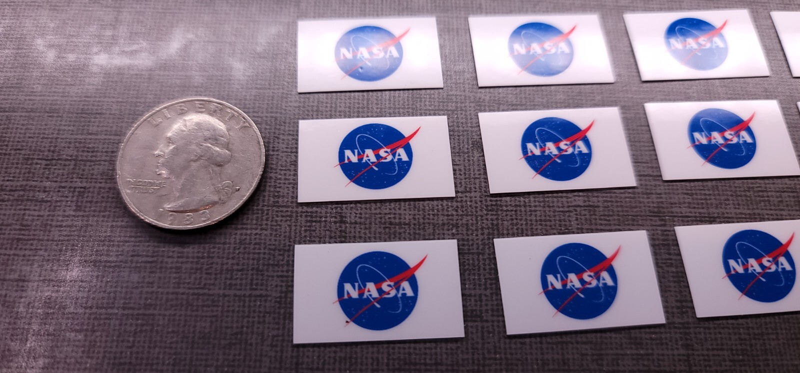 12 Pack NASA Flag Sticker Decal