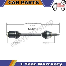 For 91-99 Mitsubishi 3000GT Dodge Stealth Diamante 2WD Front Left CV Axle Shaft_