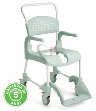Sedia doccia WC Clean Etac h 49 cm con 4 ruote frenanti materiale antiruggine