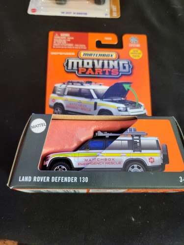 2025 Matchbox Moving Parts LAND ROVER DEFENDER 130 MBX Rescue NEW MODEL White
