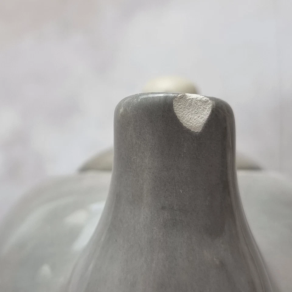 Petite théière vintage avec motif cabochon - gris clair - Photo 3/4