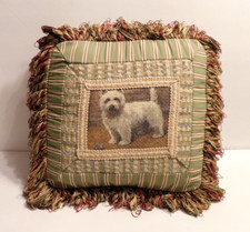 Westie  Pulvermacher Designs 12" Sq. Decorative Plush Down Pillow, Made In USA