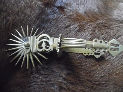 19. Jh. Mexikanischer Gaucho Vaquero Cowboy Old West Vintage Messing Sporn