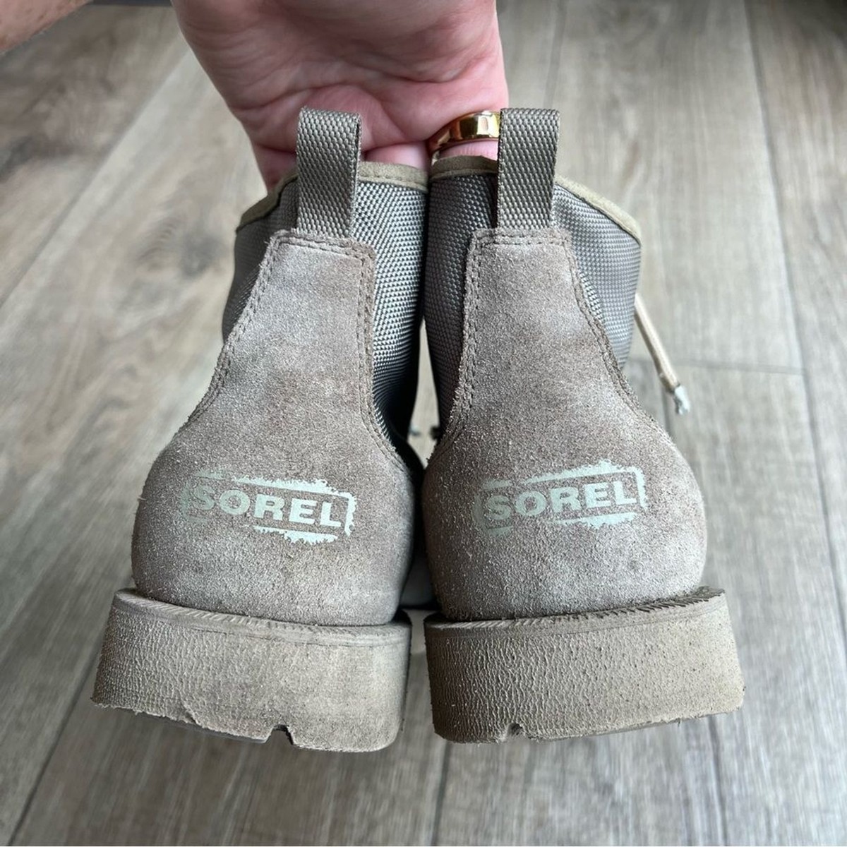 Sorel Caribou Mod chukka boots men size 12 khaki tan waterproof suede SOREL Caribou Mod Chukka Boots Mens Suede & | Mercari main image 4