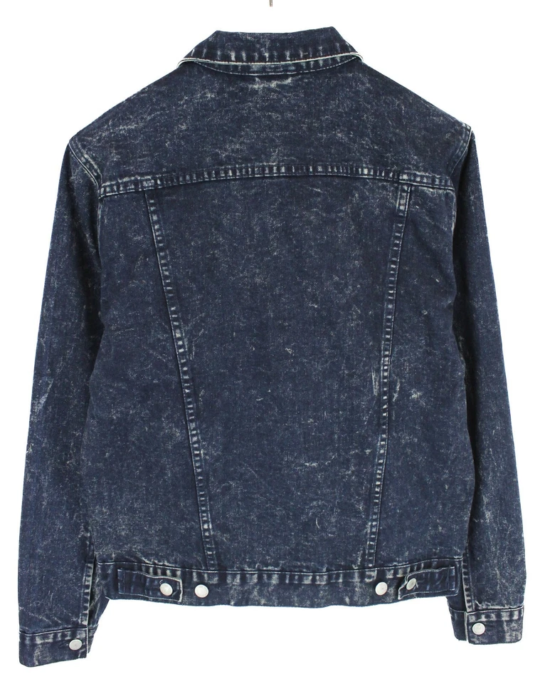 Cheap Monday Stapie Denim Sulphur Blue Jacket Men Large New Buttoned Polo - Image 2 of 4