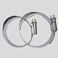 (2) NORMA Hose Clamps Constant Tension 40 - 60mm Curved Edges Premimum Germany