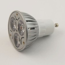 9 watts LED, GU10, downlight globes, 85-265 Volts, light bulb clear, 3 x 3 W