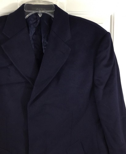 Navy Overcoat Wool Cashmere 