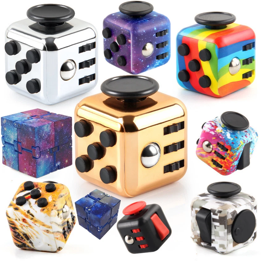Fidget Cube 3D Anti-anxiety Focus Stress Reliever Toys Kids&Adult Hand Desk Toy