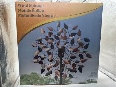 Stylecraft 83'' H Leaf Wind Spinner, Three-Prong Stake Anchors Wind Spinner