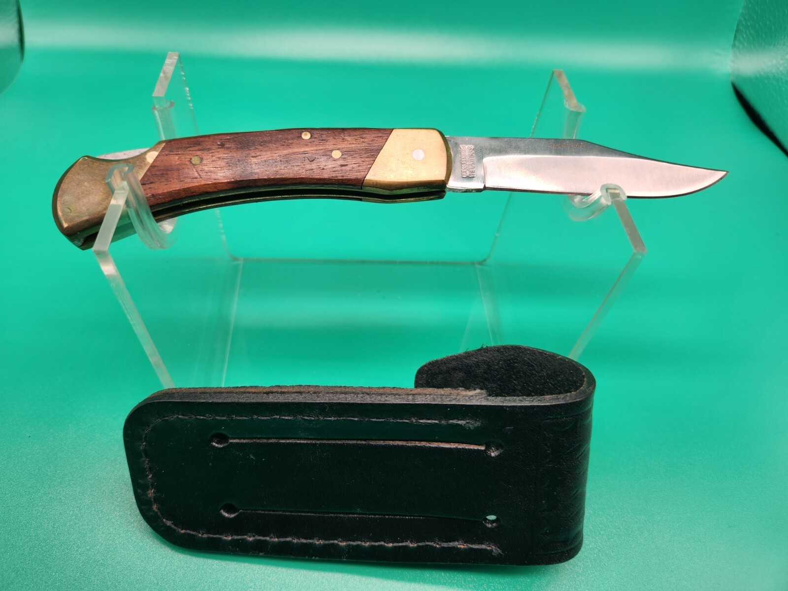 VINTAGE BEAR HUNTER SOLINGEN STAINLESS 440 LB4 LARGE FOLDING KNIFE W