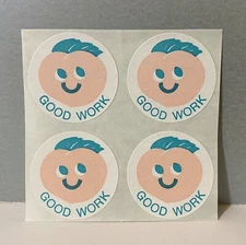 Vintage CTP Good Work Scratch ‘N Sniff Peach Stickers