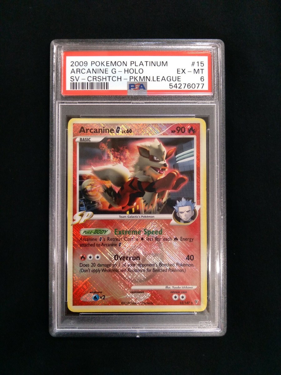 Graded PSA 6 2009 Pokemon Platinum Arcanine G - Holo SV CRSHTCH
