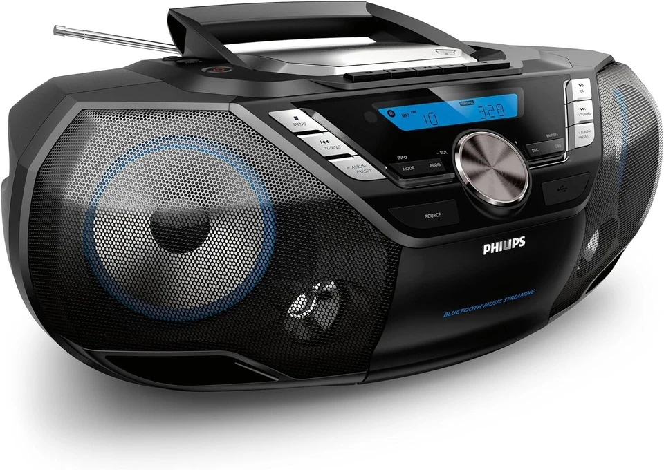 Philips CD-Soundmaschine CD Player Tragbar Radio DAB+/UKW Bluetooth, CD, Kassett - Bild 2 von 4