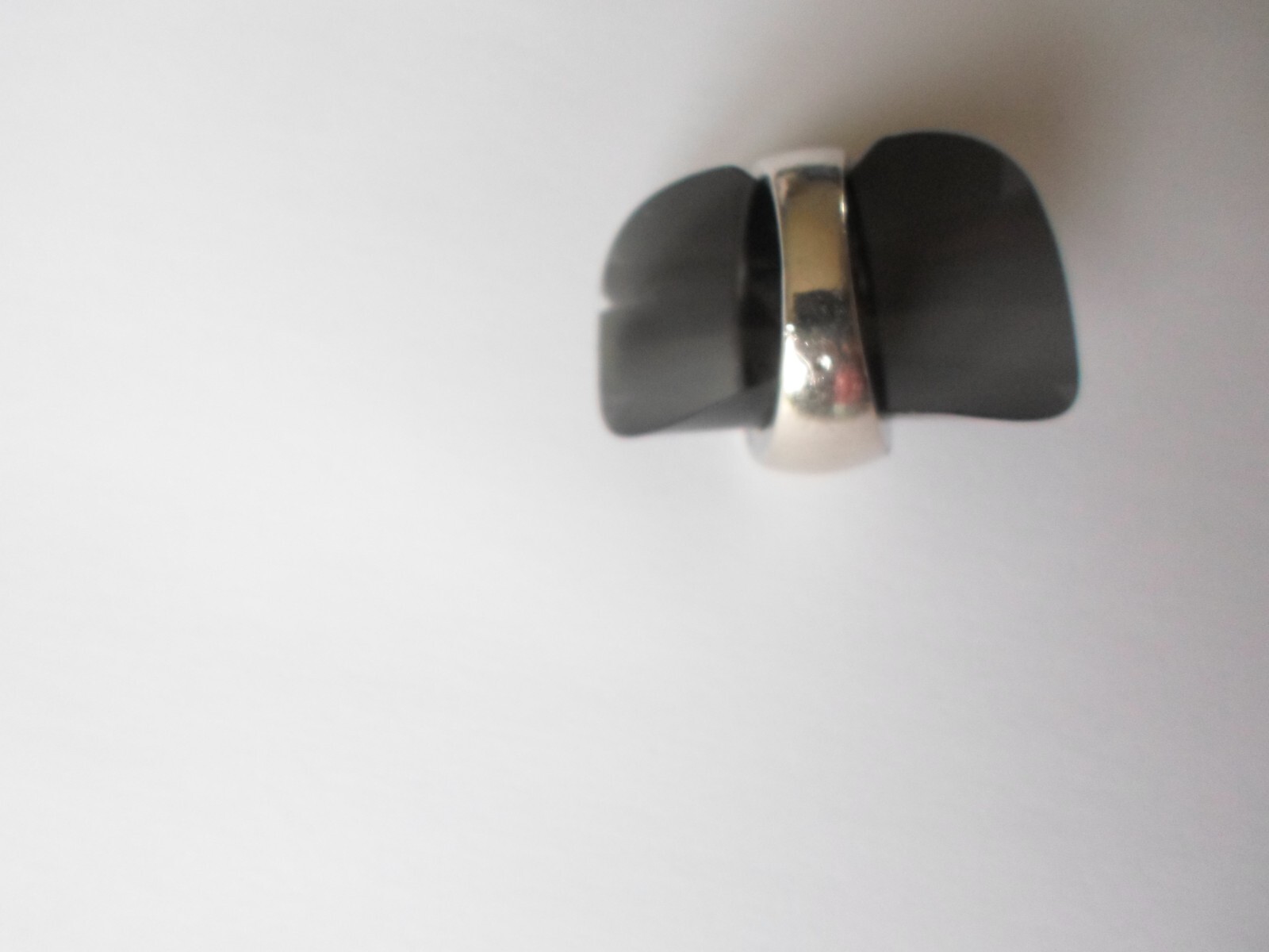 Solid Silver Ring, Dome, Multi-Stone Triangles, T… - image 8