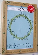 16 CT PK HOLIDAY CARDS Green ENVELOPES ECO Recycled 1 Design Seasons GREETINGS