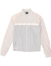 New Balance Womens Bomber Jacket Uk 6 Xs Grey Colourblock Polyester Bn13