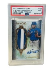 Vladimir Guerrero Jr Auto PSA 9 Jumbo Patch 2021 Diamond Icon /25 ON CARD Jersey