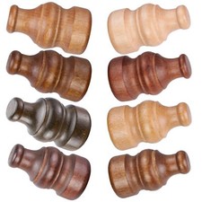 Curtain pole Wooden Finials 28mm classic Rail Finial Ends 2Pcs