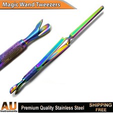Magic Wand CURVE Acrylic Pusher Tweezer CUTICLE NAIL PINCHER Multi Function