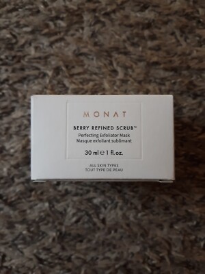 NIB Monat Berry Refined Scrub Perfecting Exfoliator Mask. 30 ml 1 fl oz