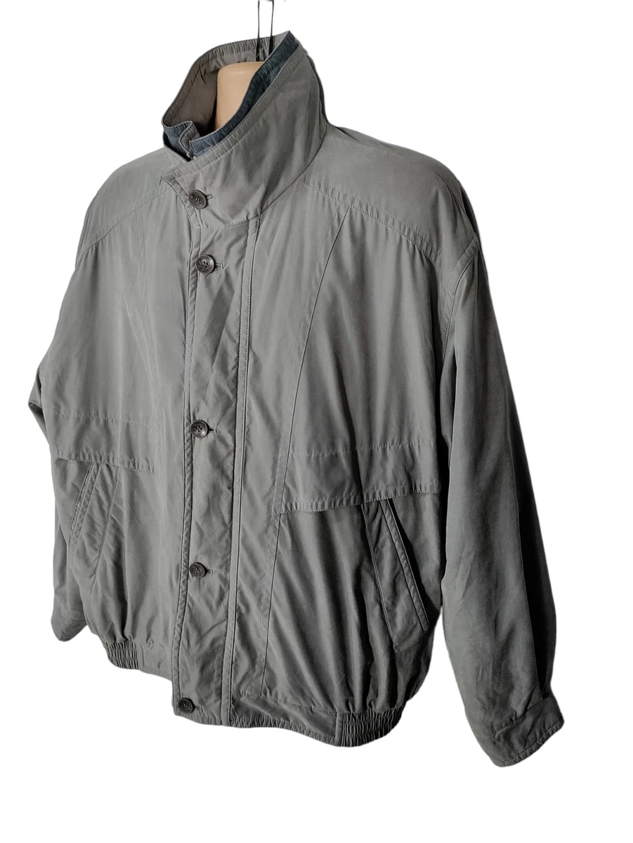 MENS DANNIMAC SIZE UK LARGE GREY SOFTSHELL CASUAL LIGHT PADDED JACKET COAT ZIP