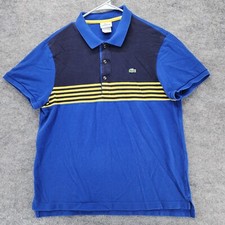 Lacoste Polo Shirt Mens 6 Slim Fit Short Sleeve Blue