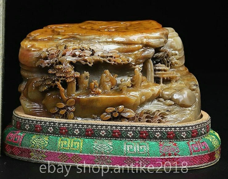 寿山石主中国古董花瓶| eBay