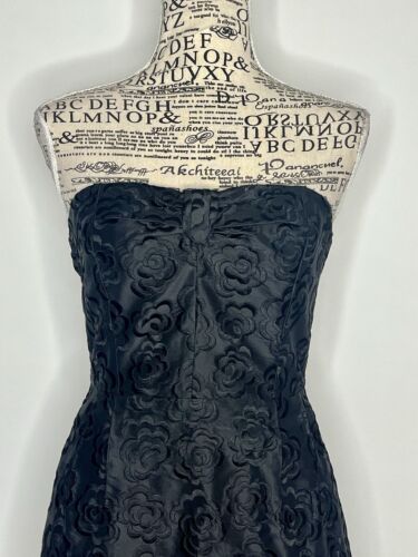 Alannah Hill Size 8 (Fits 6) Women's Dress Black Roses Everywhere Silk Strapless - Picture 4 of 13