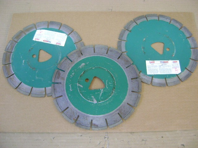 Expert 2000  hard aggregate  diamond saw blades  10"  x  .110  used lot of 3