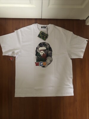 A Bathing Ape BAPE Head WGM Big Logo Shark PONR Tee Brand New 100% Authentic