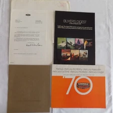 Vintage 1970 Ford Motor Retired Salaried Employees Vehicle Purchase Plan packet