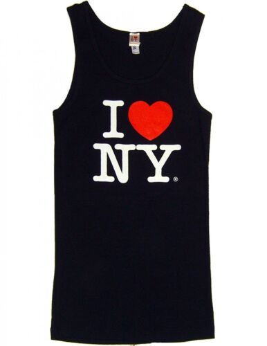 Camiseta sin mangas negra I Love NY para damas - Imagen 1 de 5