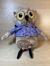 Ikea Kattuggla Owl Plush Soft Toy, Wearing Purple Shirt. 